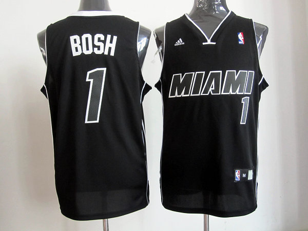  NBA Miami Heat 1 Chris Bosh Swingman Black Jersey